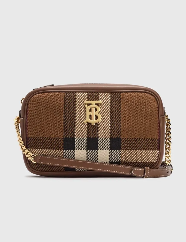 Small Knitted Check Lola Camera Bag