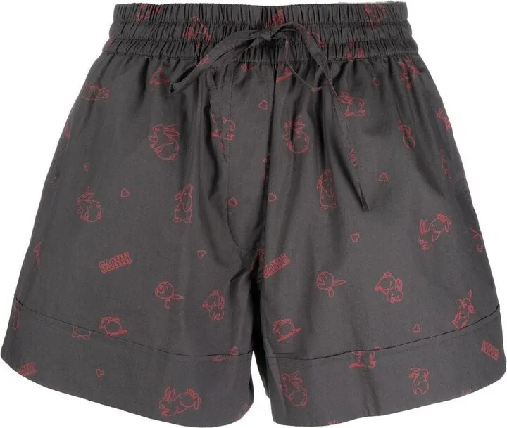 Graphic-Print Organic-Cotton Shorts