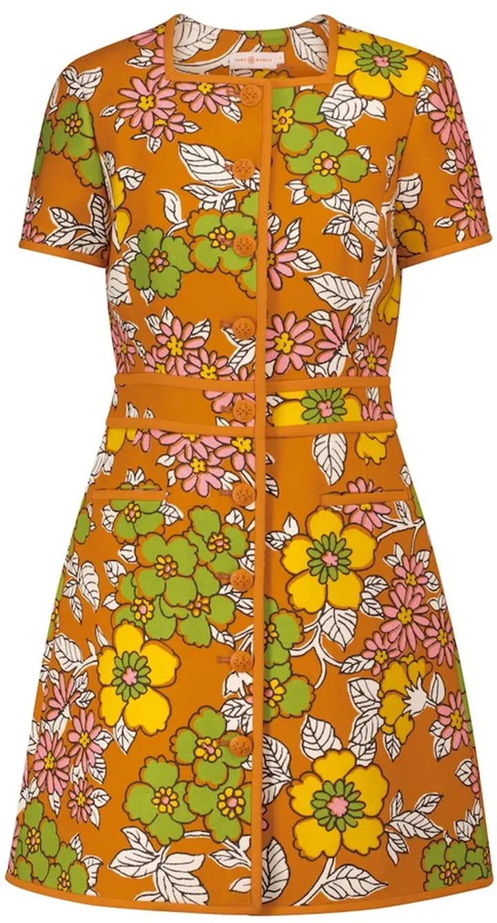 Floral twill minidress