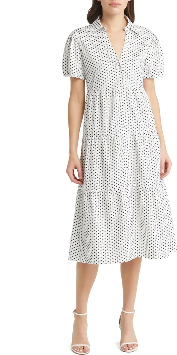 Cece Tiered Midi Dress