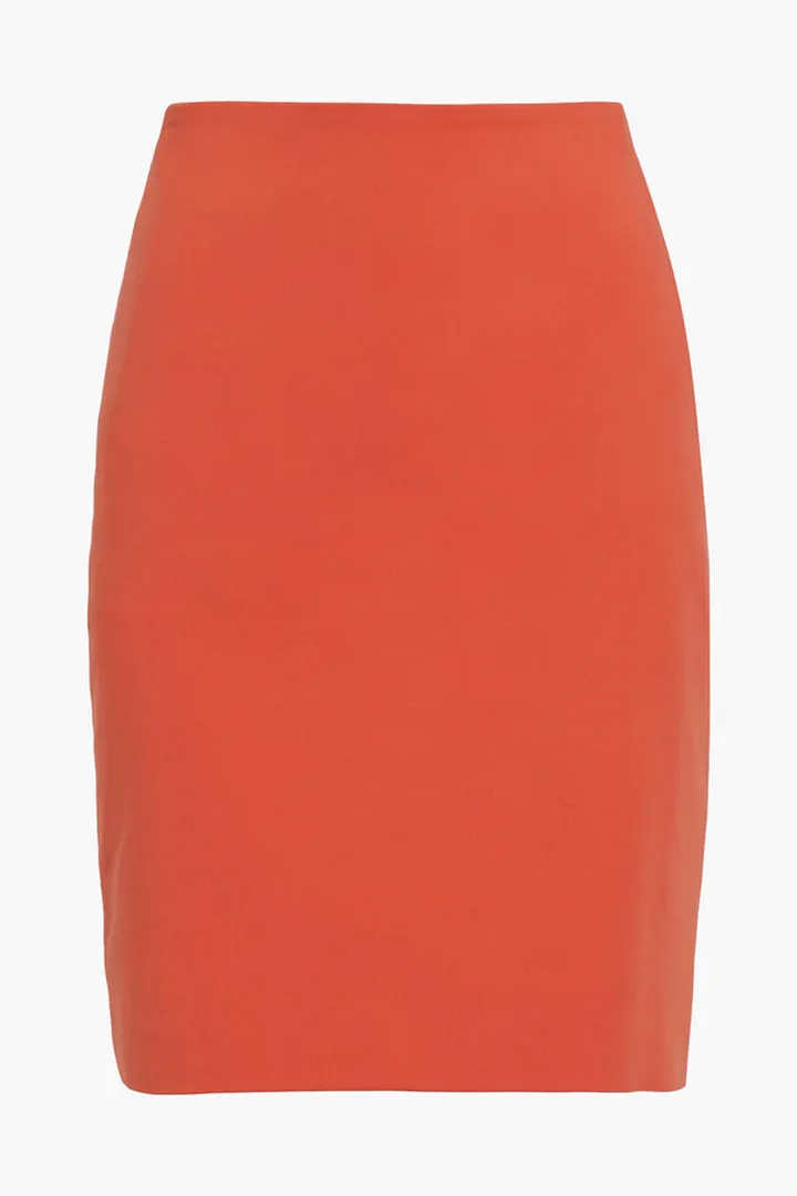 Cotton-blend mini skirt