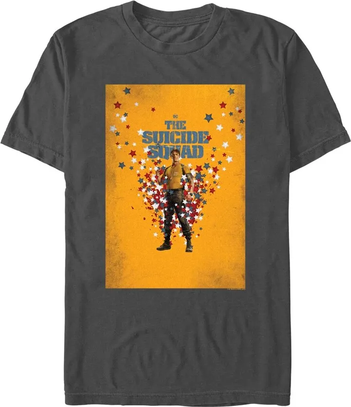 Men's The Suicide Squad Colonel Rick Flag Poster T-Shirt - Charcoal - X Large