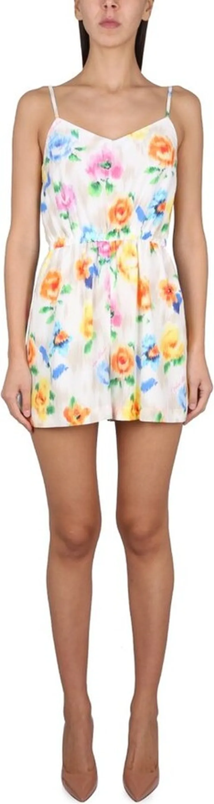 Boutique Moschino Floral-Printed Flared Mini Dress