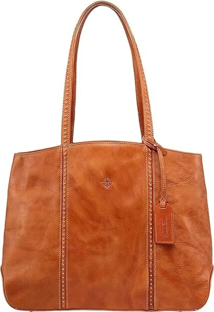Old Trend Genuine Leather Dancing Bamboo Tote Bag (Chestnut) Handbags