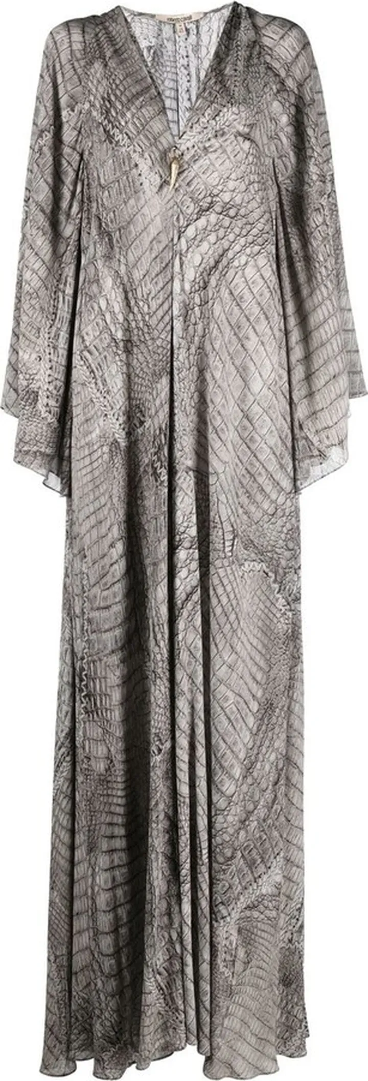 Tiger-Tooth pendant snakeskin-print dress