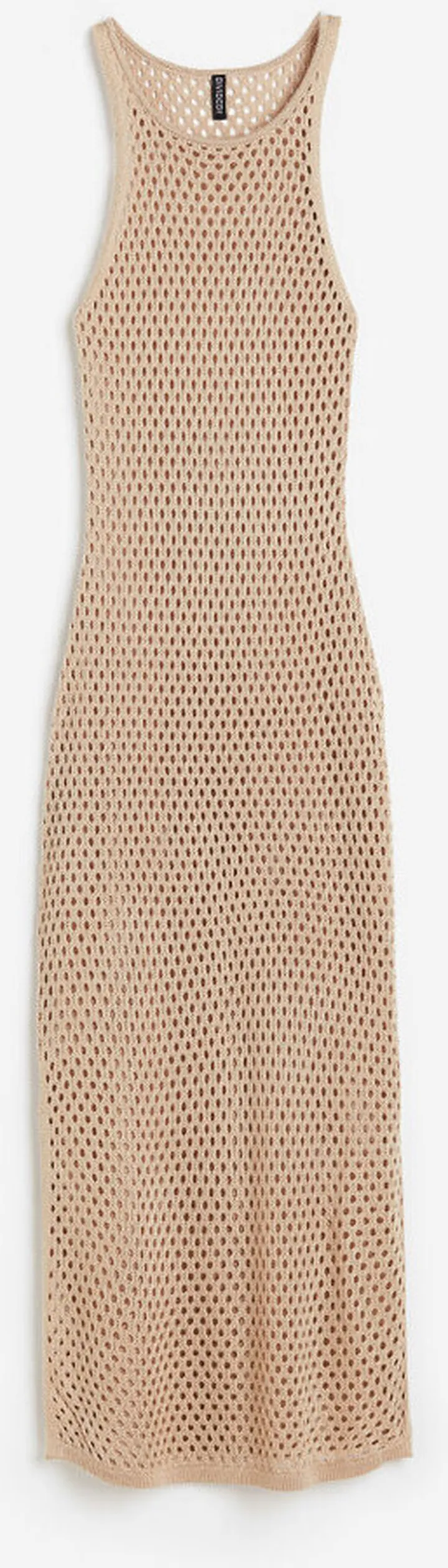 Crochet-look Knit Dress