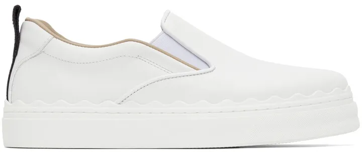 Chloé White Lauren Slip-On Sneakers