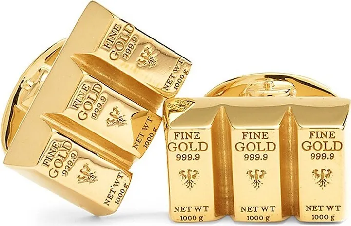 24K Gold Vermeil Vermeil Gold Bullion Cufflinks