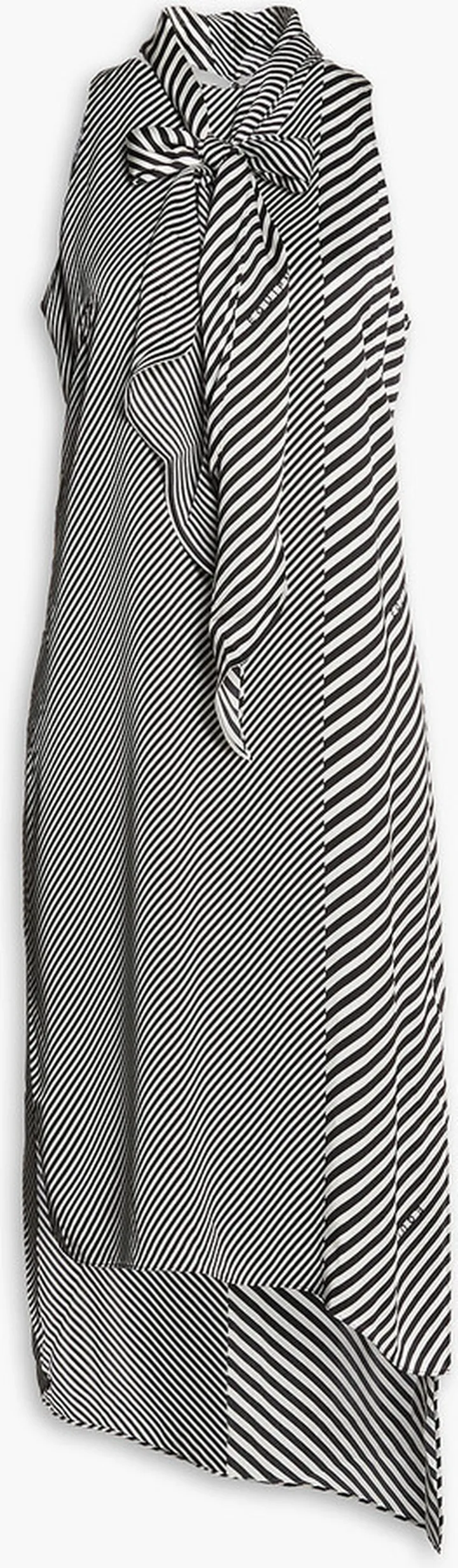 Lalasa striped silk-satin dress