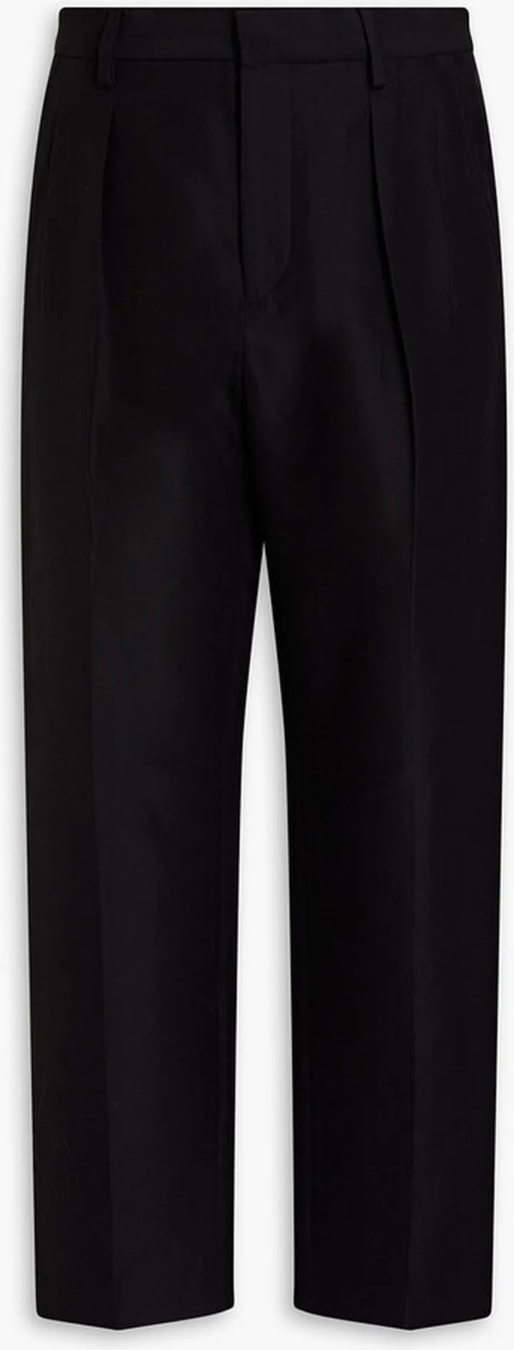 Cotton and silk-blend twill pants