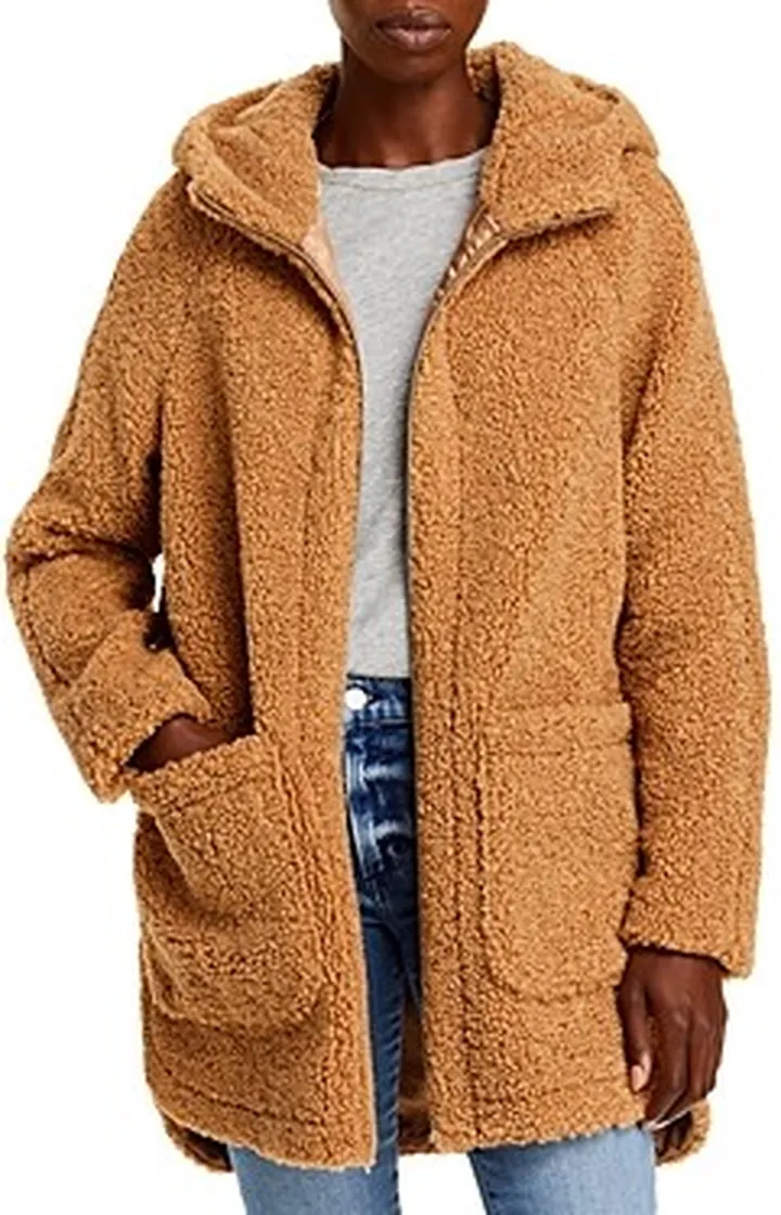 Andrew Marc New York Seneca Hooded Faux Sherpa Parka