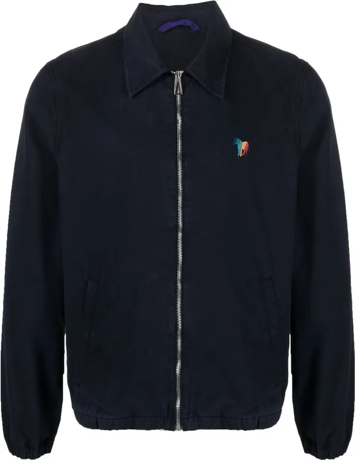 Zebra-Motif Bomber Jacket