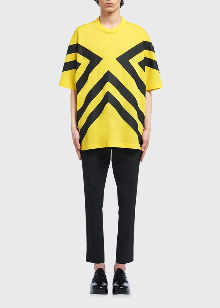Cotton Oversized Geometric T-Shirt