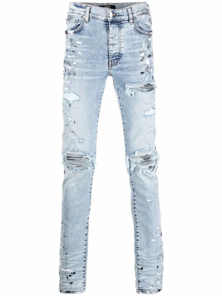 Distressed-Effect Skinny Jeans
