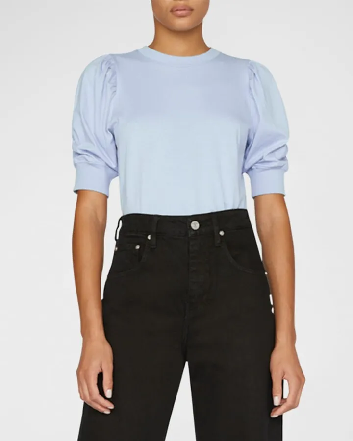 Frankie Ruched Puff Sleeve Tee