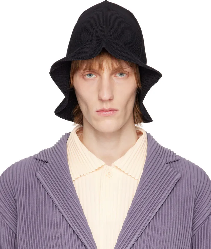 Homme Plissé Issey Miyake Black Blooming Bucket Hat