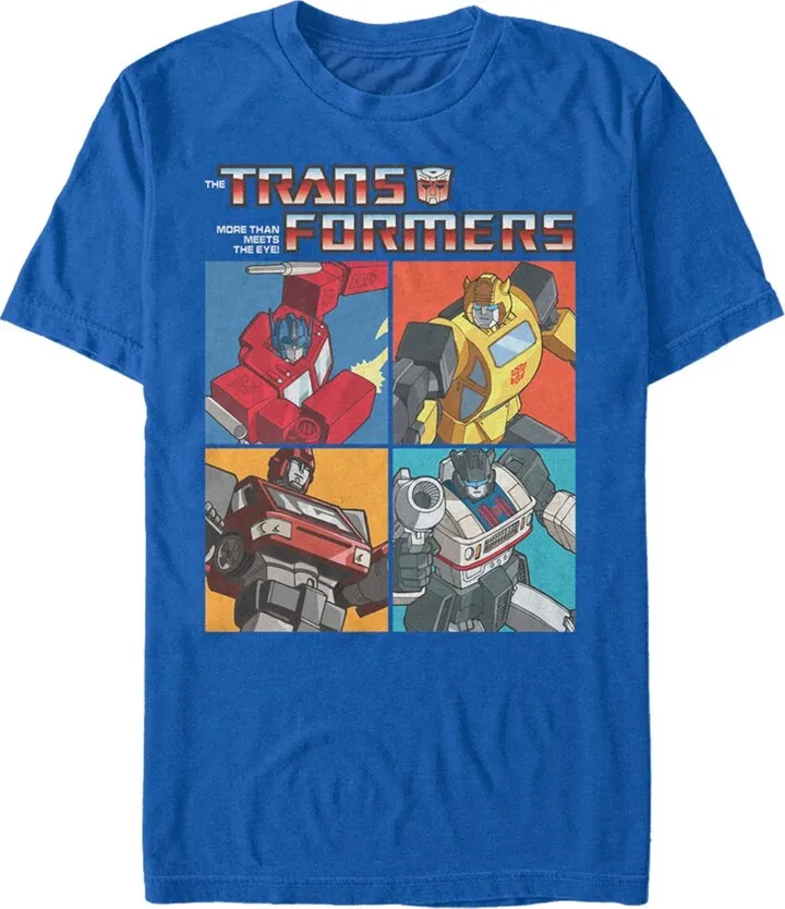 Men's Transformers Autobots Character Box T-Shirt - Royal Blue - Large