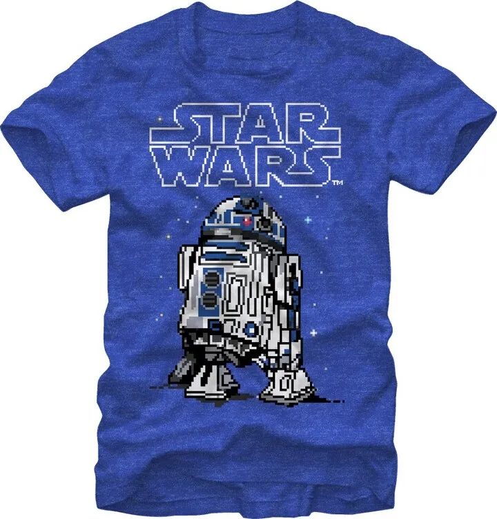 Men's Star Wars Pixel R2-D2 T-Shirt - Royal Blue Heather - Large
