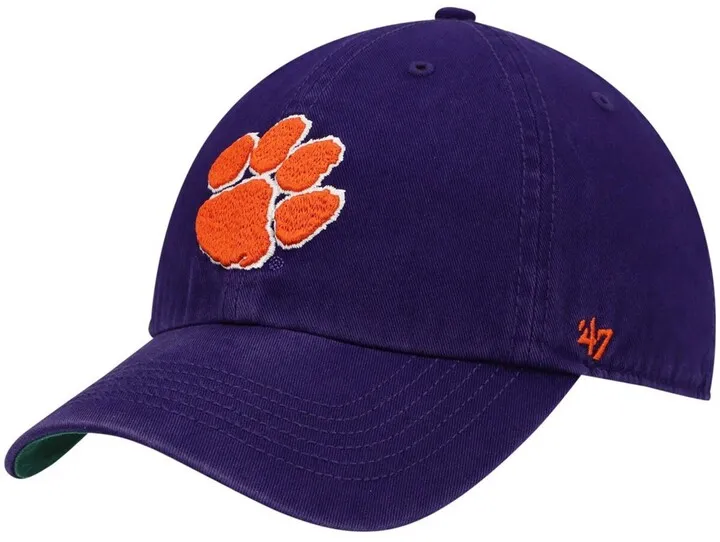 Men's Purple Clemson Tigers Team Franchise Fitted Hat