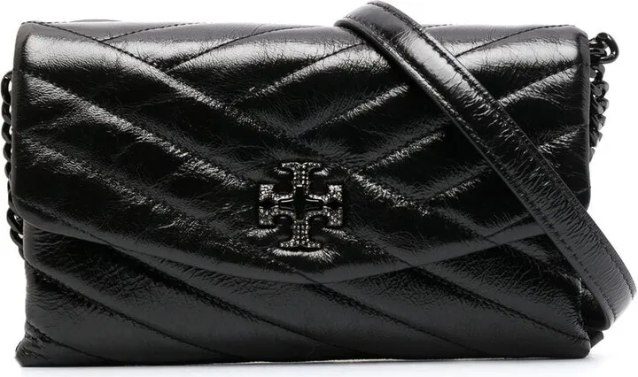 Kira metallic quilted crossbody bag