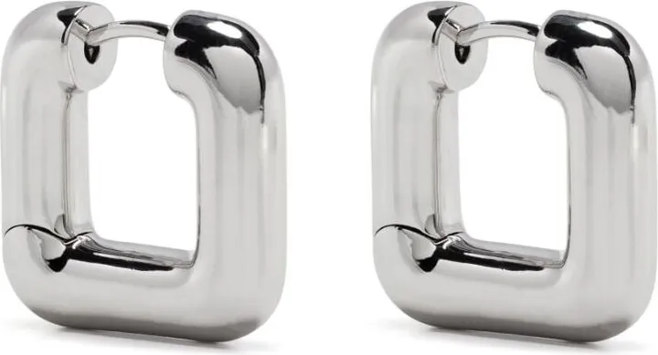 Silver Mini-Square Earrings