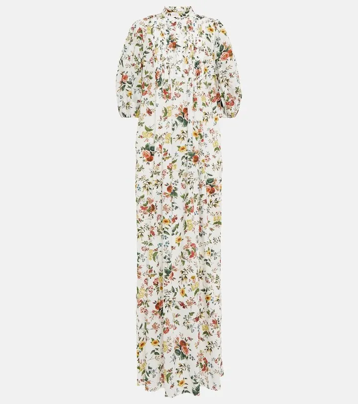 Vacation Mustique poplin maxi dress