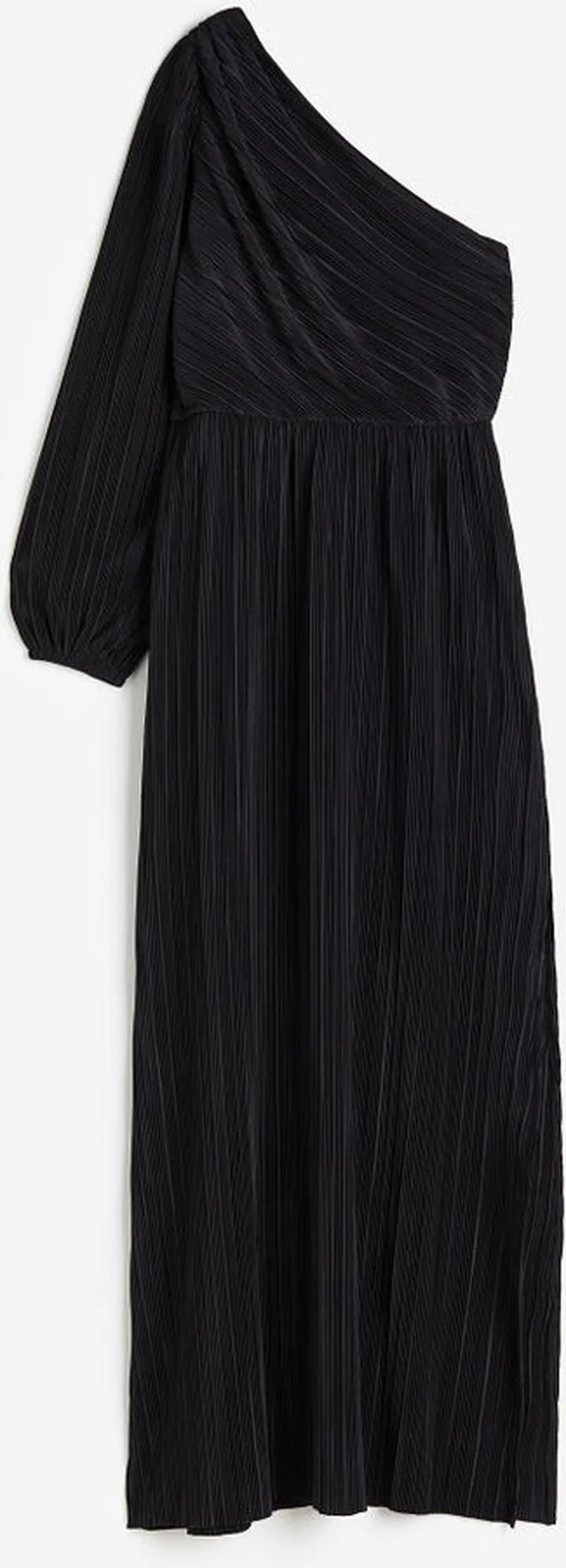 Pleated One-shoulder Dress
