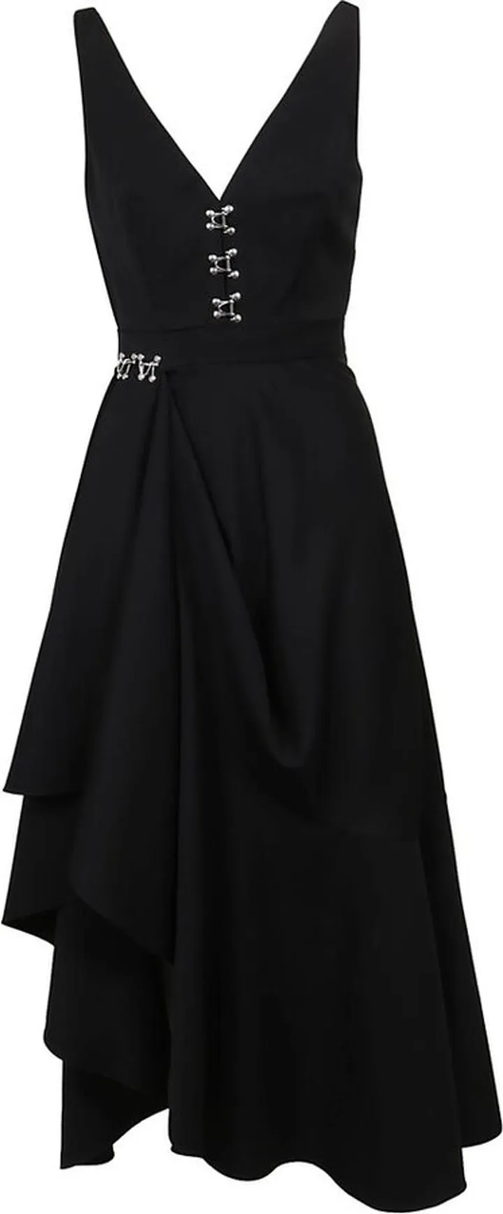 Alexander McQueen V-Neck Ruffled Midi Dress