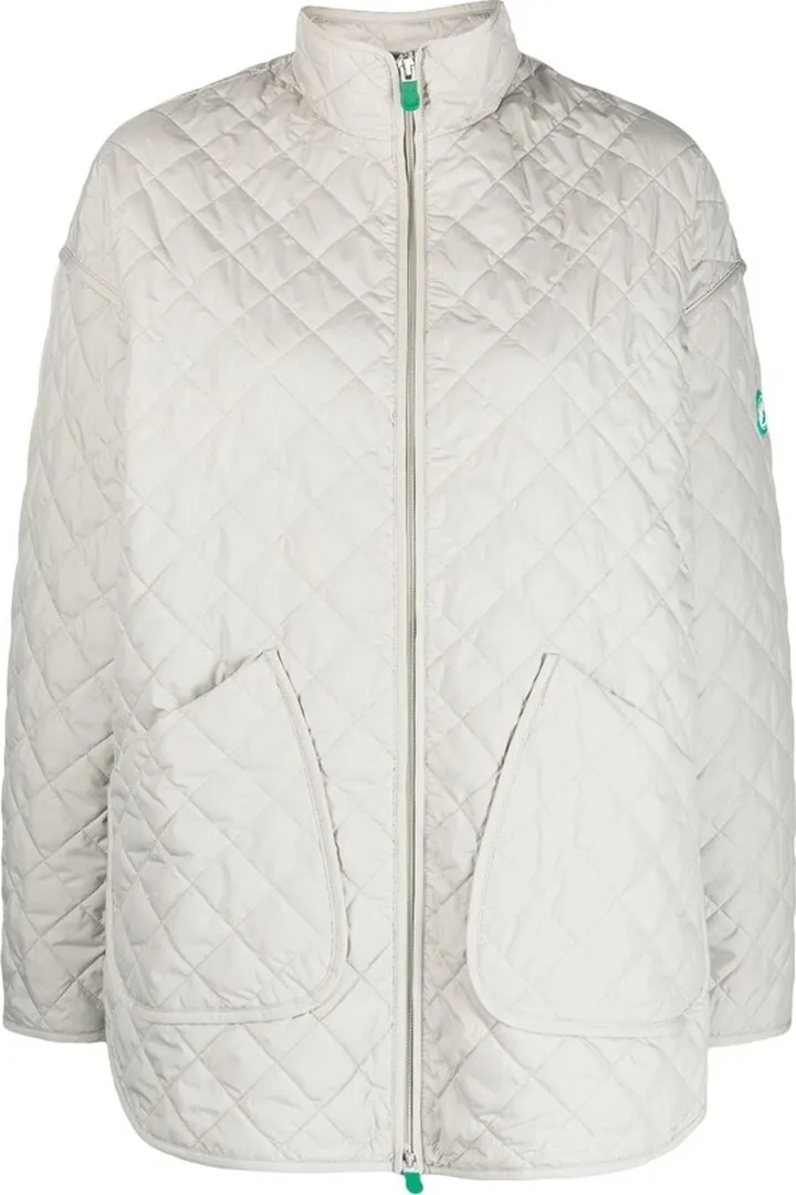 Diamond-Quilted Oversize Jacket