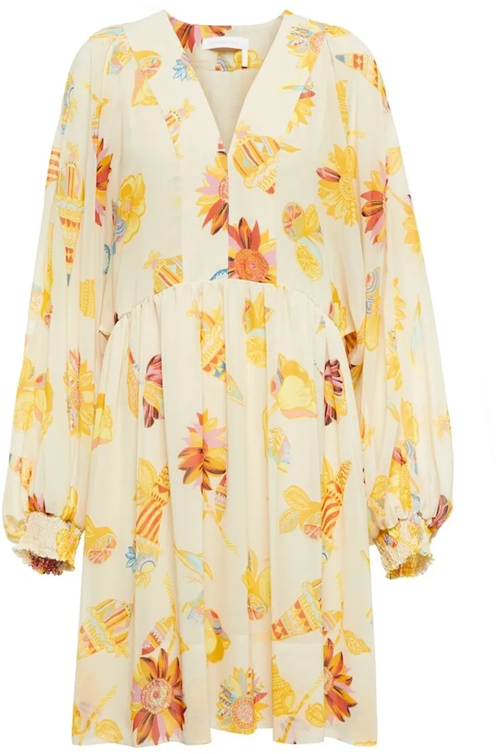 Printed georgette minidress