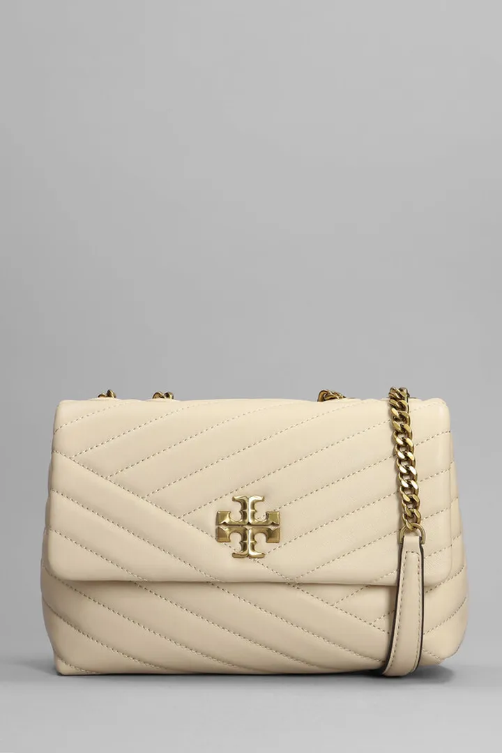 Kira Shoulder Bag In Beige Leather