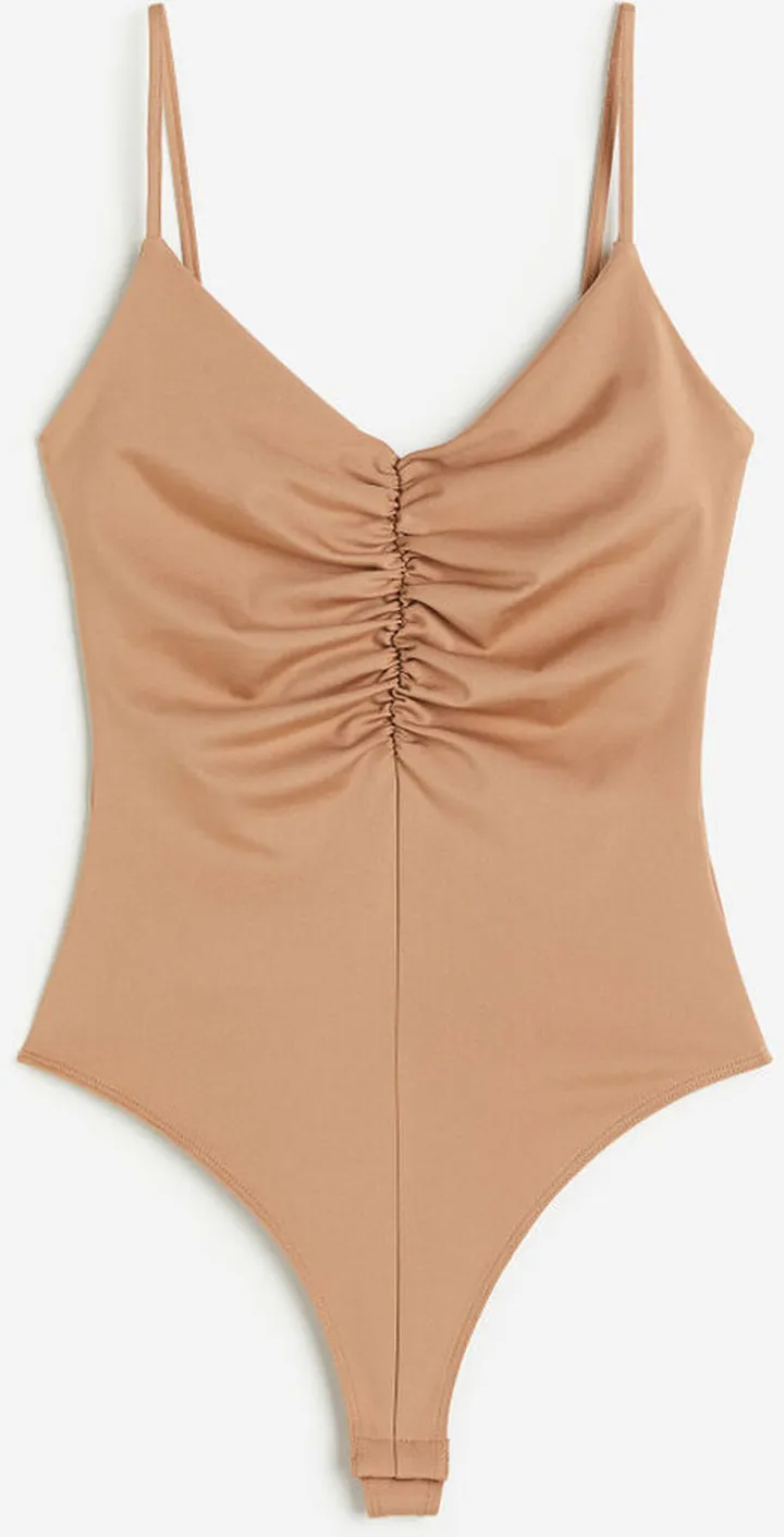 Gathered Thong Bodysuit