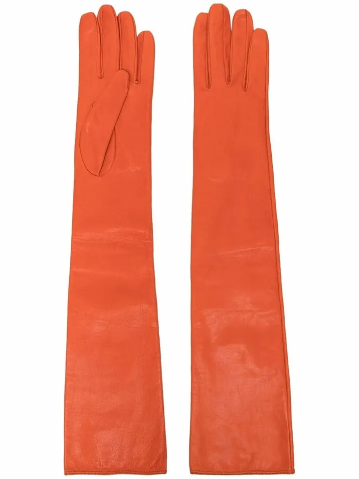 Long-Length Leather Gloves