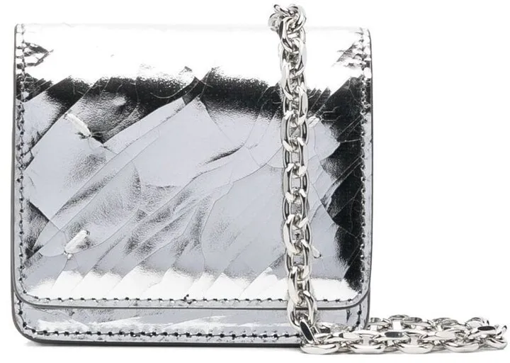 Metallic-Finish Crossbody Bag