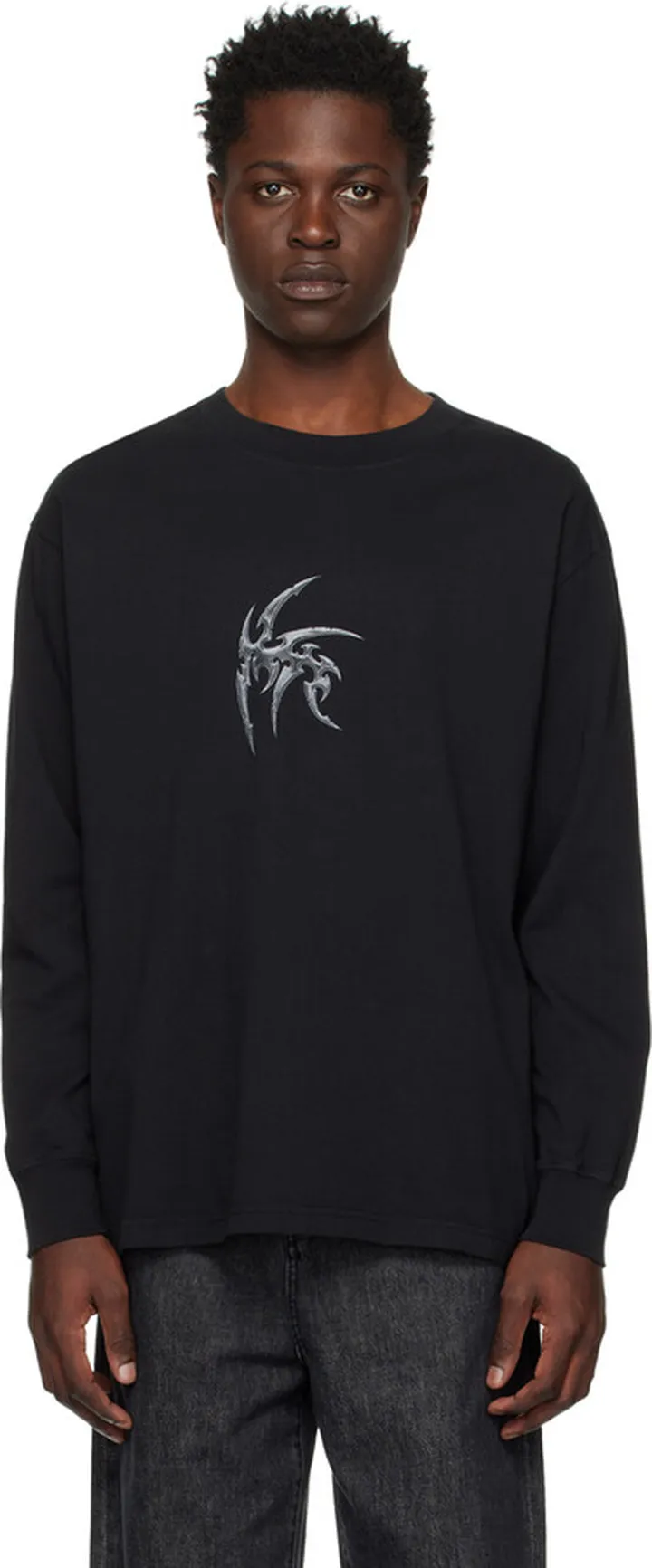 Han Kjobenhavn Black Artwork Long Sleeve T-Shirt