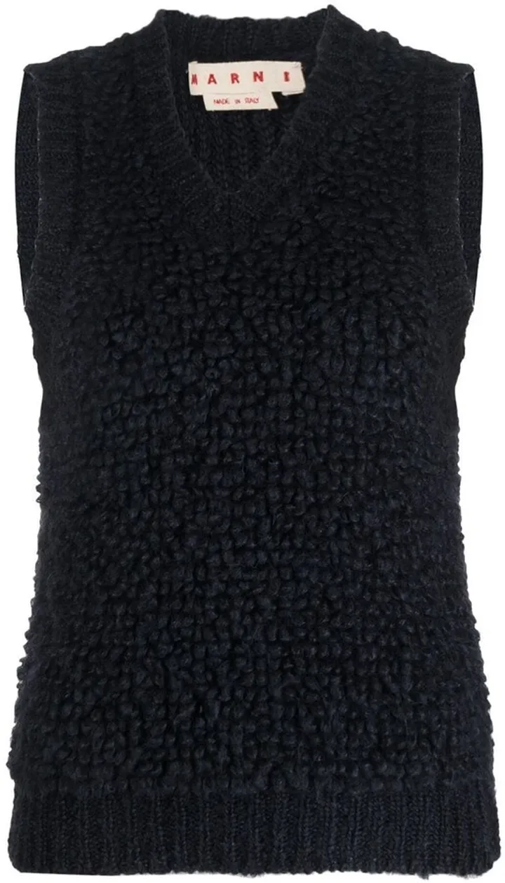 sleeveless V-neck jumper