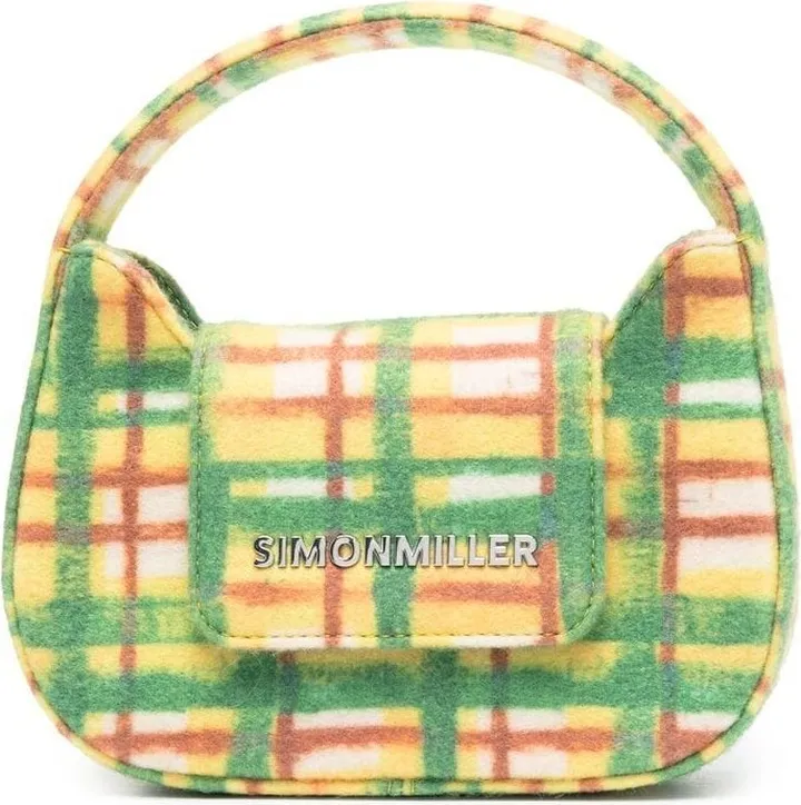 Plaid-Pattern Mini Tote Bag