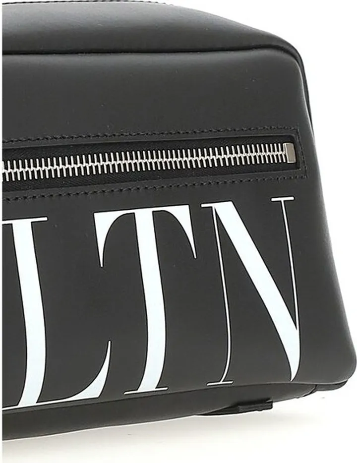 Valentino VLTN Logo Printed Zip-Up Wash bag