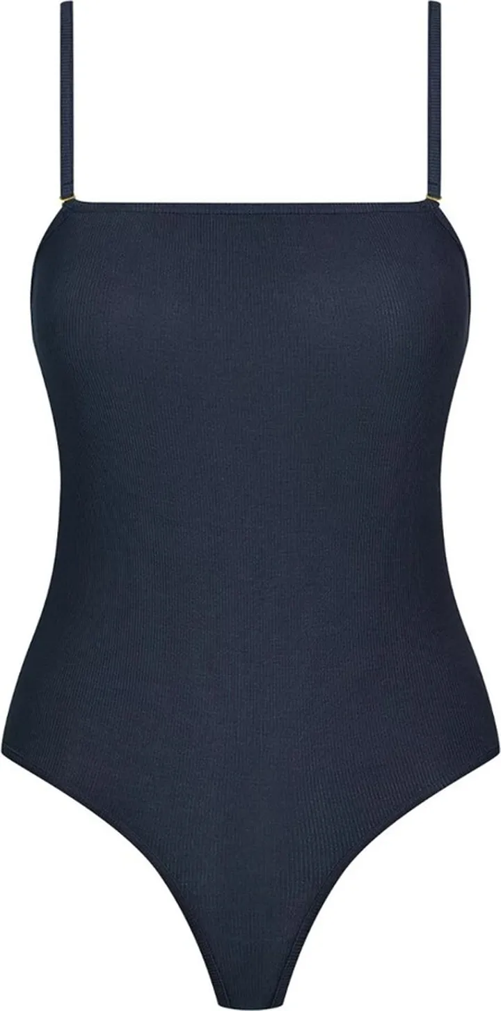 MAISON CLOSE - Thong Body With Straps - La Femme Amazone - Dark Grey