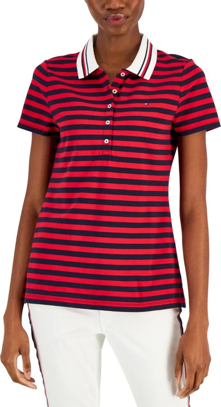 Tommy Hilfiger Women's Twin-Tipped Striped Polo Shirt