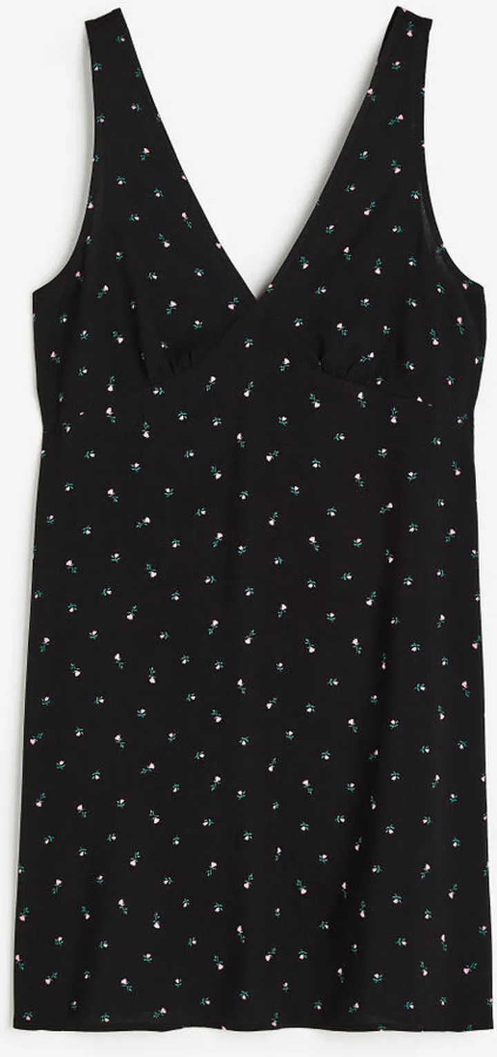 Tie-detail V-neck Dress