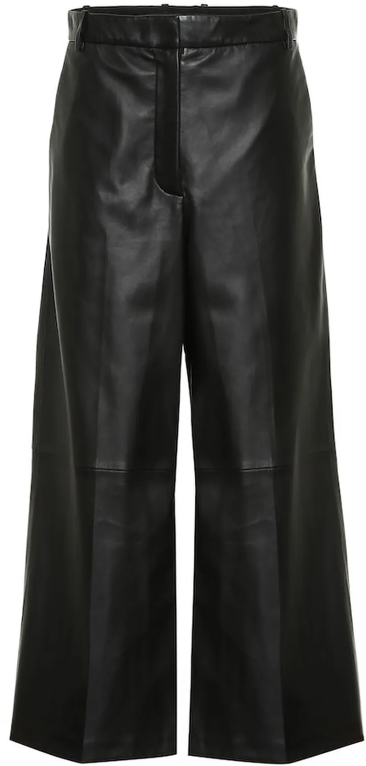 Tuba wide-leg leather pants