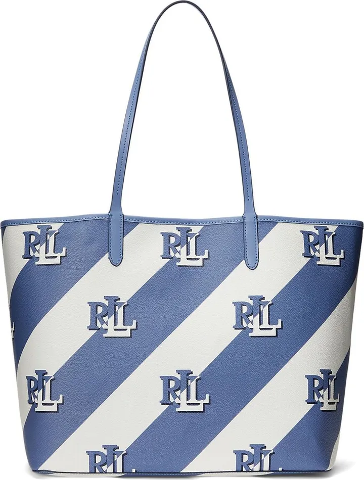 Coated Canvas Large Collins Tote Handbag Slate Blue