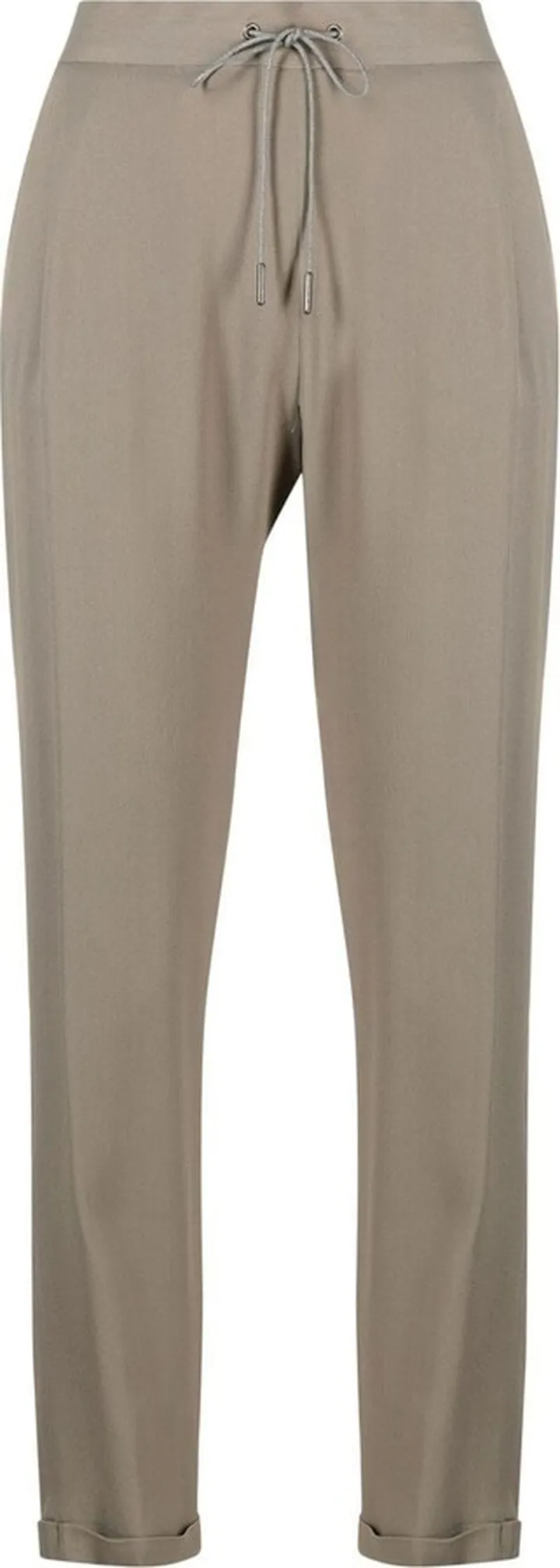 Brushed-Effect Cropped Trousers