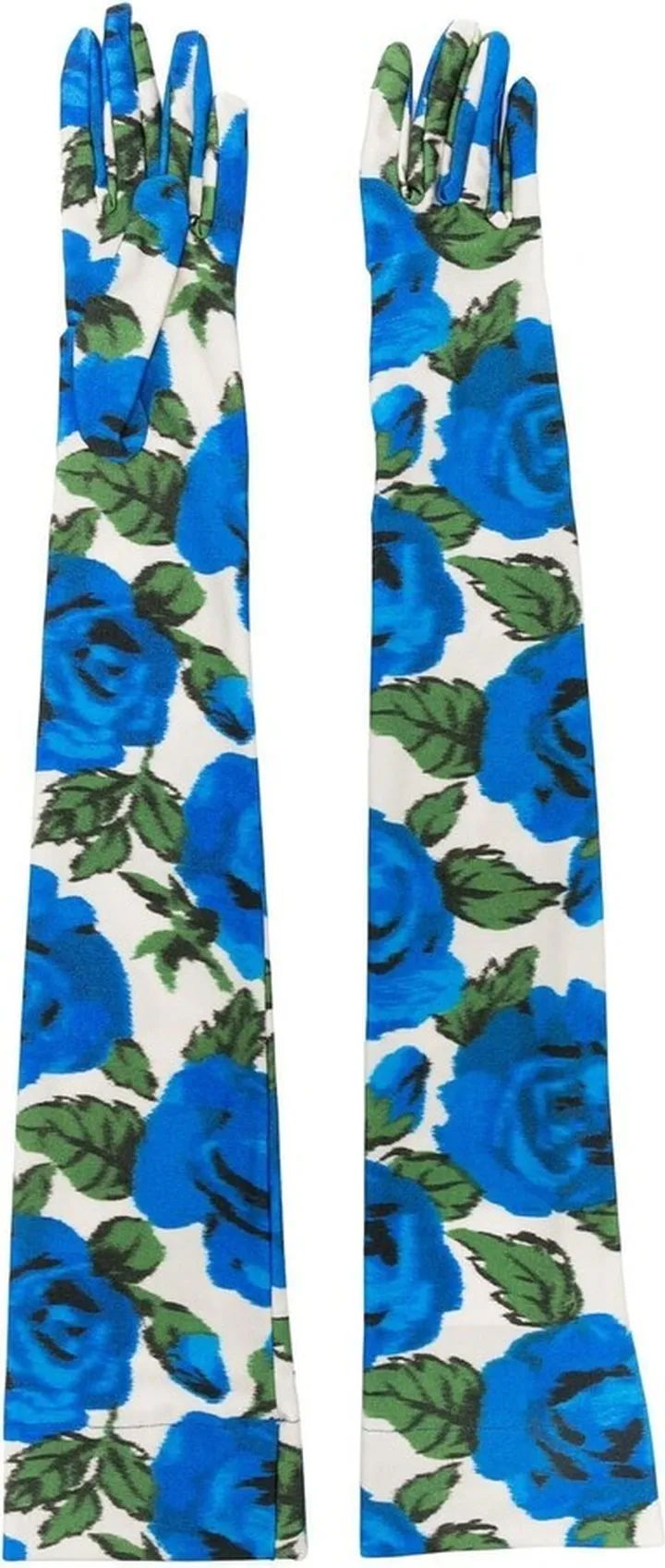 Floral-Print Long-Length Gloves