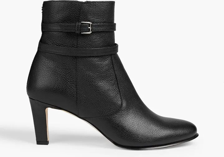 Deone 65 pebbled-leather ankle boots