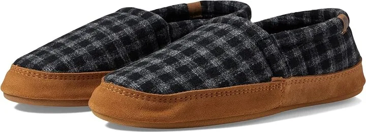 Acorn Acorn Moc (Black Plaid) Men's Shoes