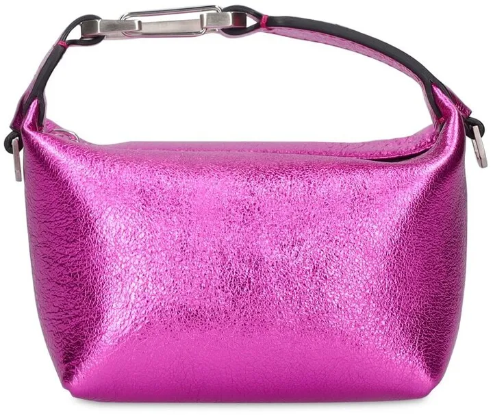 Tiny Moon laminated leather bag