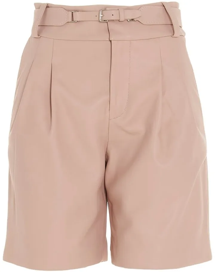 REDValentino Belted Leather Shorts
