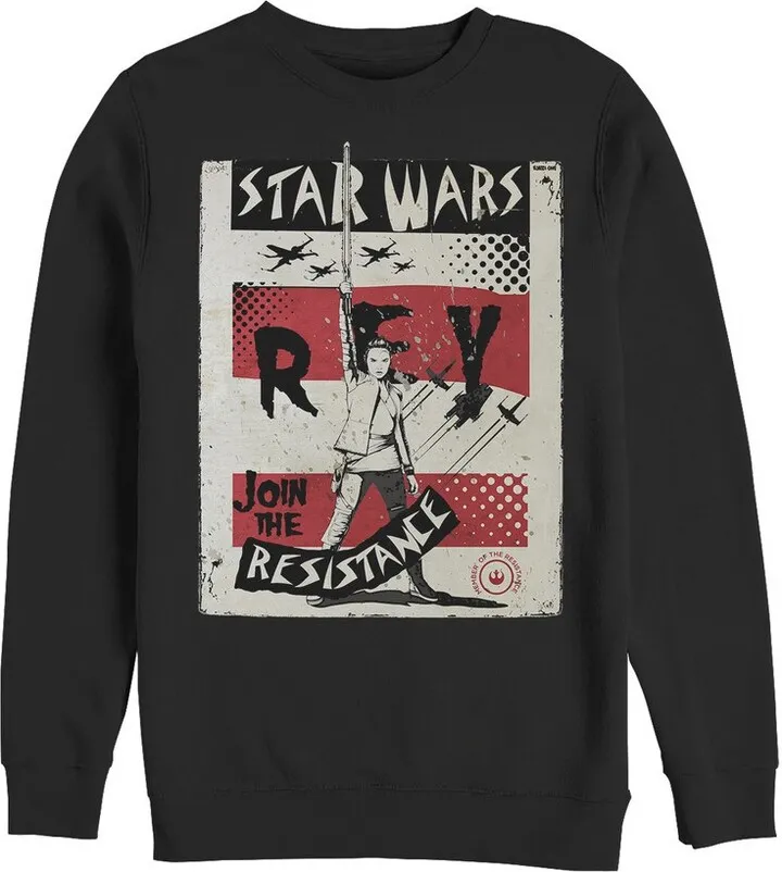 Men's Star Wars The Last Jedi Join Rey Poster Sweatshirt - Black - Small